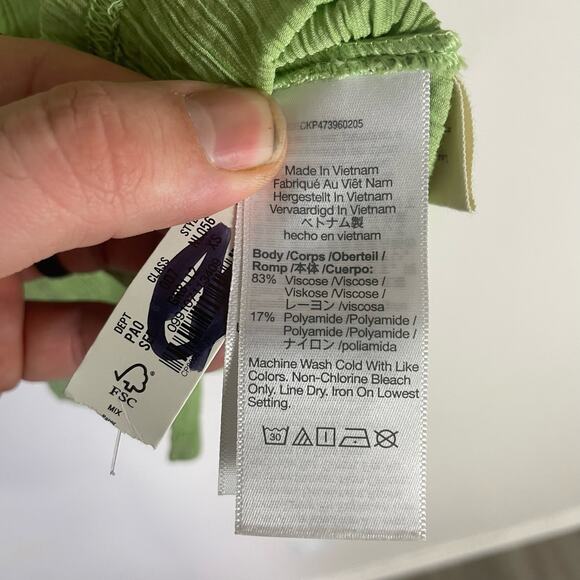 Madewell Notched V Neck Button Up Lightweight Short Sleeve Top US Women's XS New - Picture 5 of 5